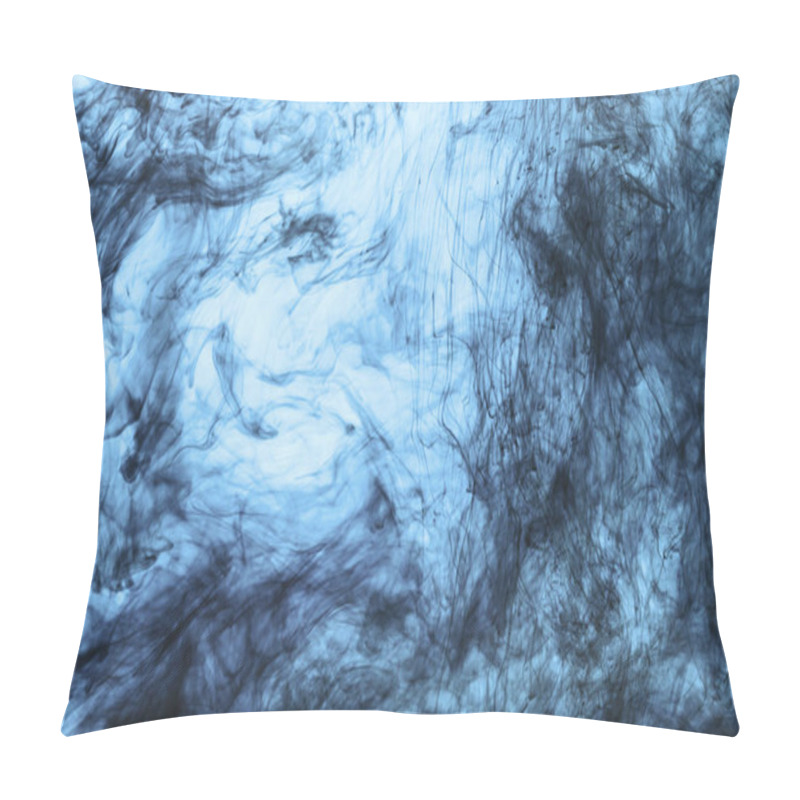 Personality  Background With Swirls Of Blue Paint In Water Pillow Covers