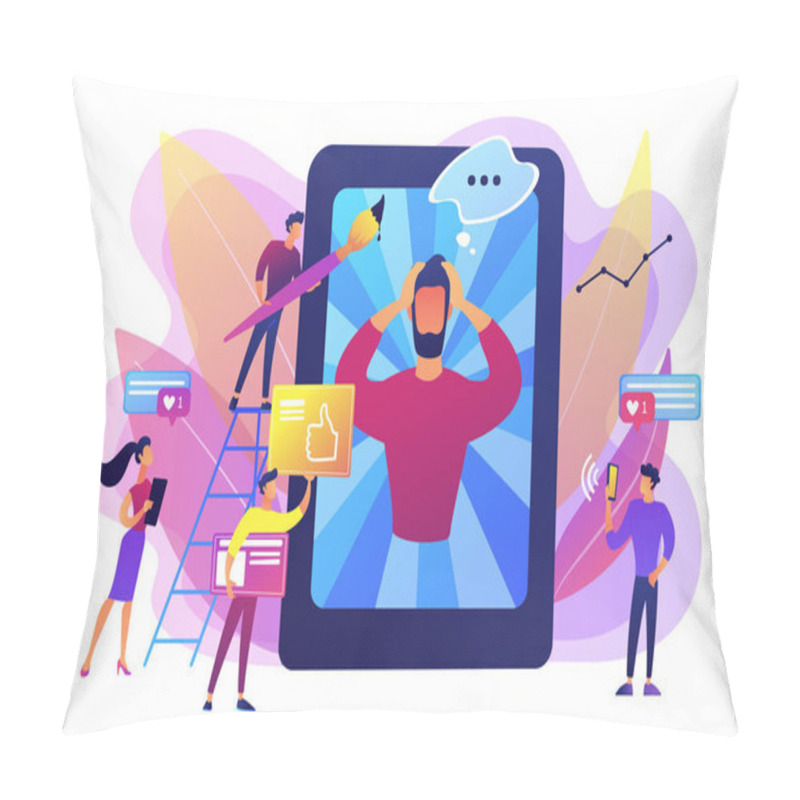 Personality  Internet Meme Concept Vector Illustration Pillow Covers