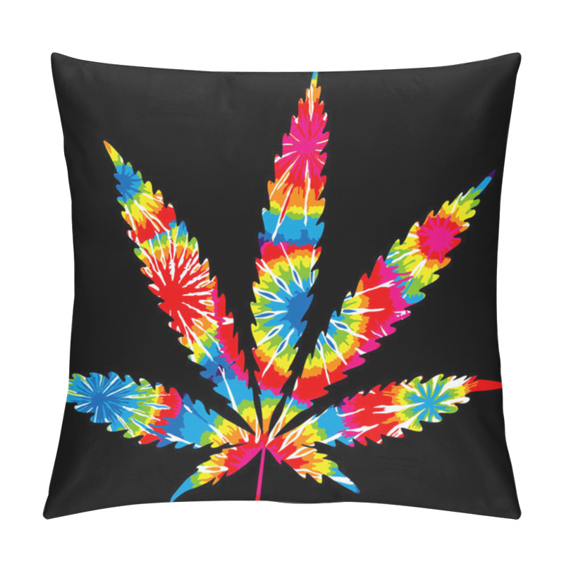 Personality  Tie Dyed Pot Leaf Pillow Covers