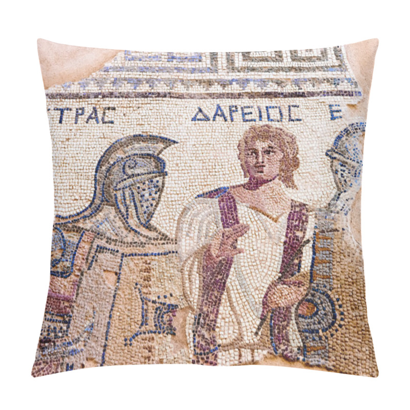 Personality  Ancient Mosaic In Kourion, Cyprus Pillow Covers