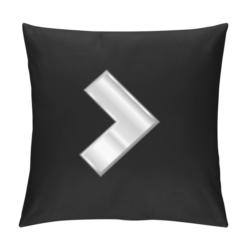 Personality  Backward Arrow Silver Plated Metallic Icon Pillow Covers