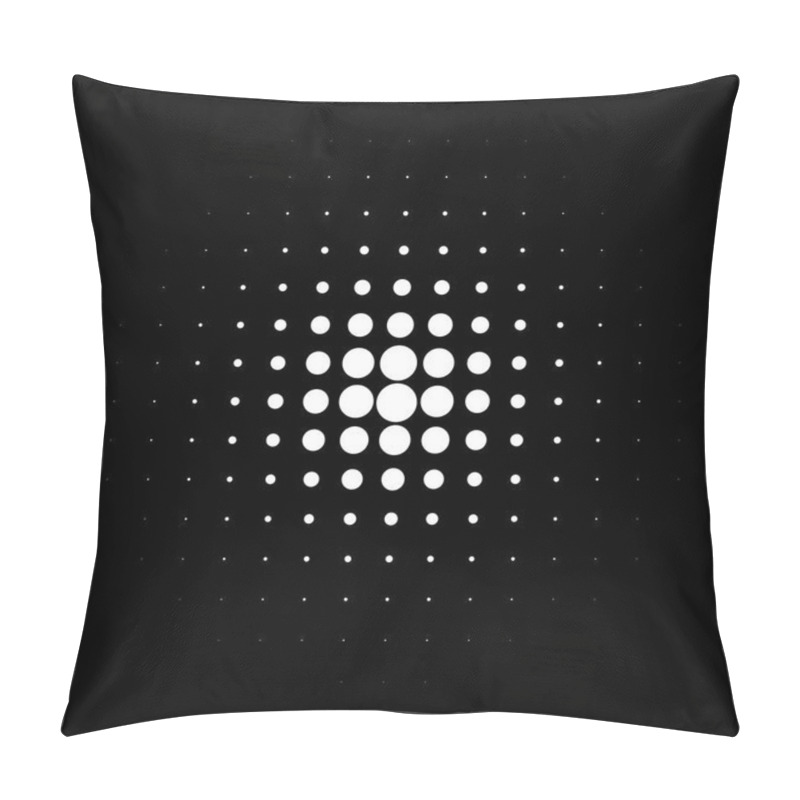 Personality  Circle In Halftone, Halftone Dot Pattern, Vector Illustration. Pillow Covers