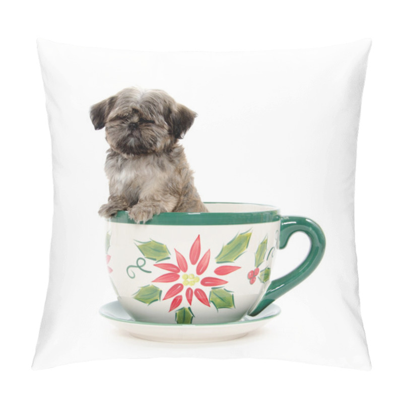 Personality  Puppy In Teapot Pillow Covers