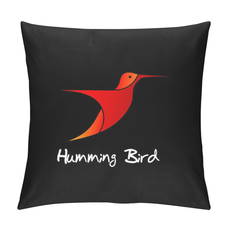 Personality  Beautiful Humming Bird Logo Icon Pillow Covers