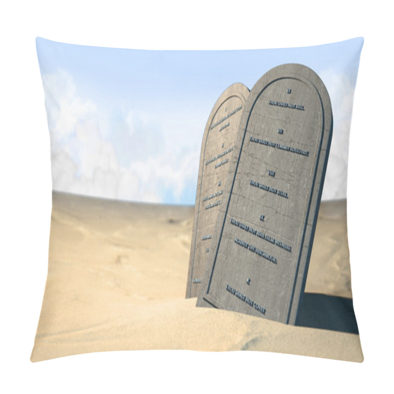 Personality  Ten Commandments Standing In The Desert Pillow Covers