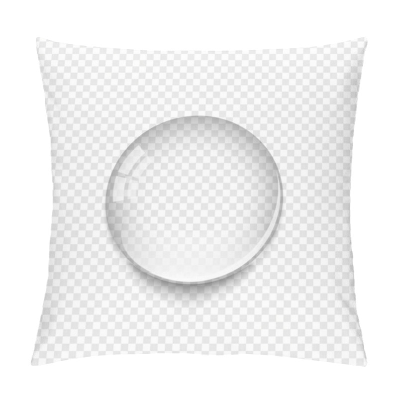 Personality  Realistic Water Drop With Shadow Isolated On Transparent Background. Water Drop Icon Pillow Covers