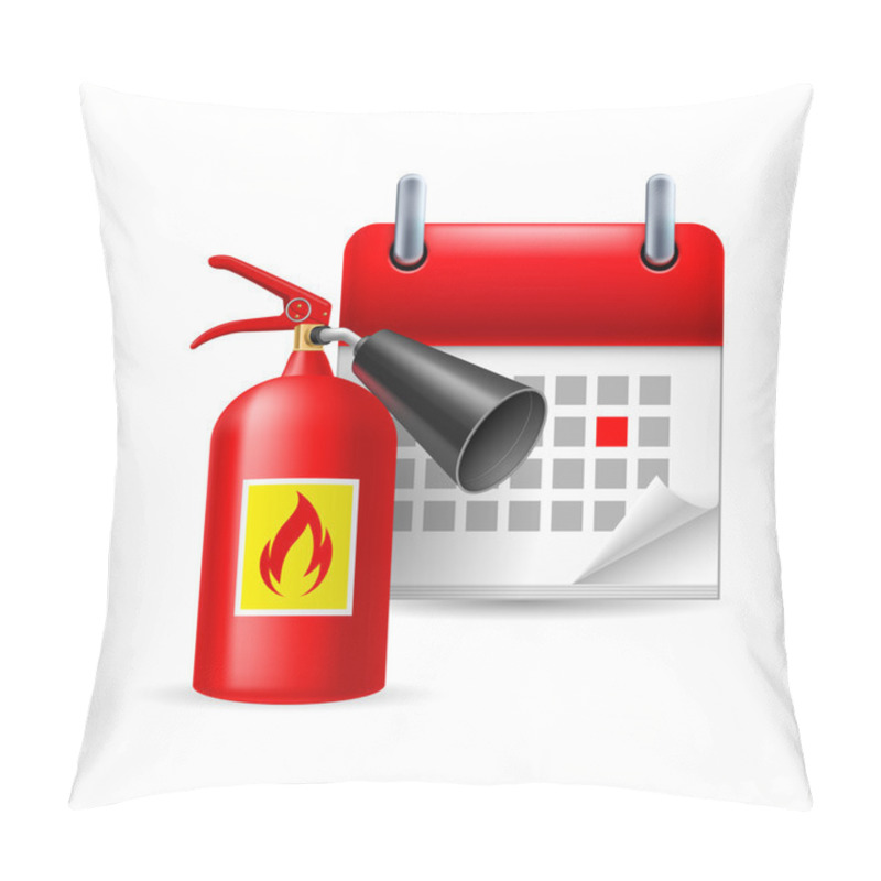 Personality  Fire Extinguisher And Calendar Pillow Covers