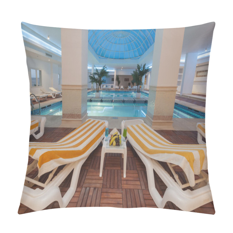 Personality  Indoor Pool At A Luxury Hotel Pillow Covers