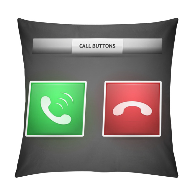 Personality  Vector Call Web Buttons. Pillow Covers