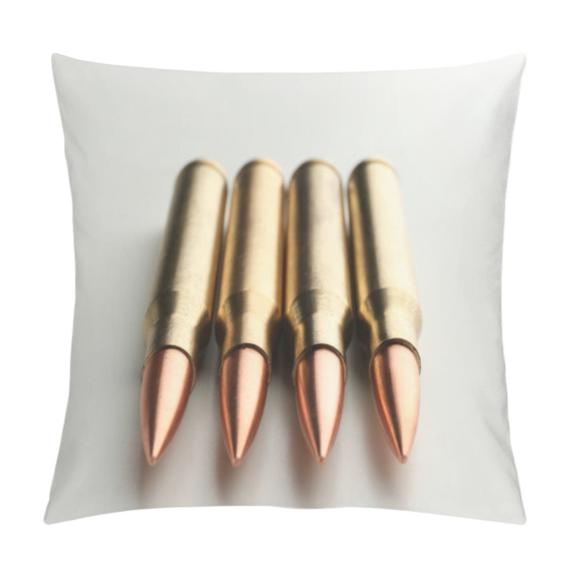 Personality  Rifle Bullets On Background Pillow Covers