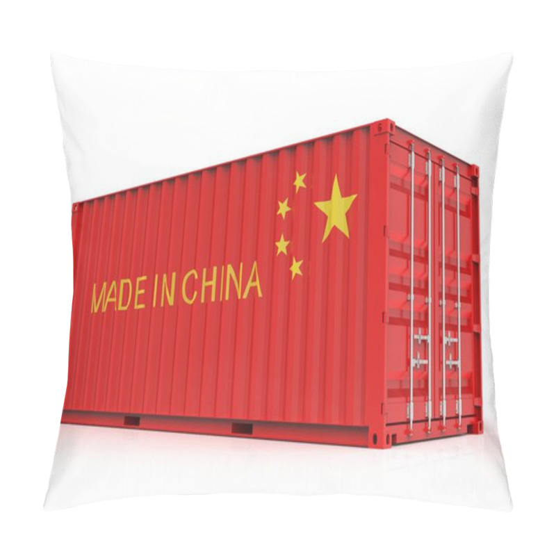 Personality  3d Illustration Of China Containers Isolated On White Pillow Covers