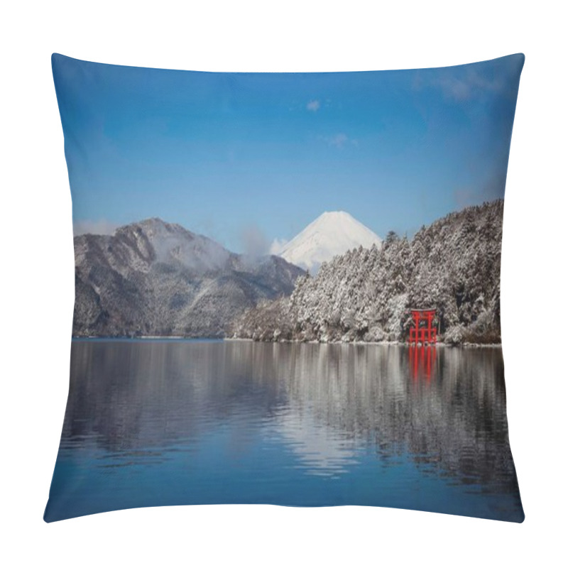 Personality  Winter Atmosphere Of Mount Fuji And Lake Ashi From Hakone, Kanagawa Prefecture Popular Tourist Destinations In Japan Pillow Covers