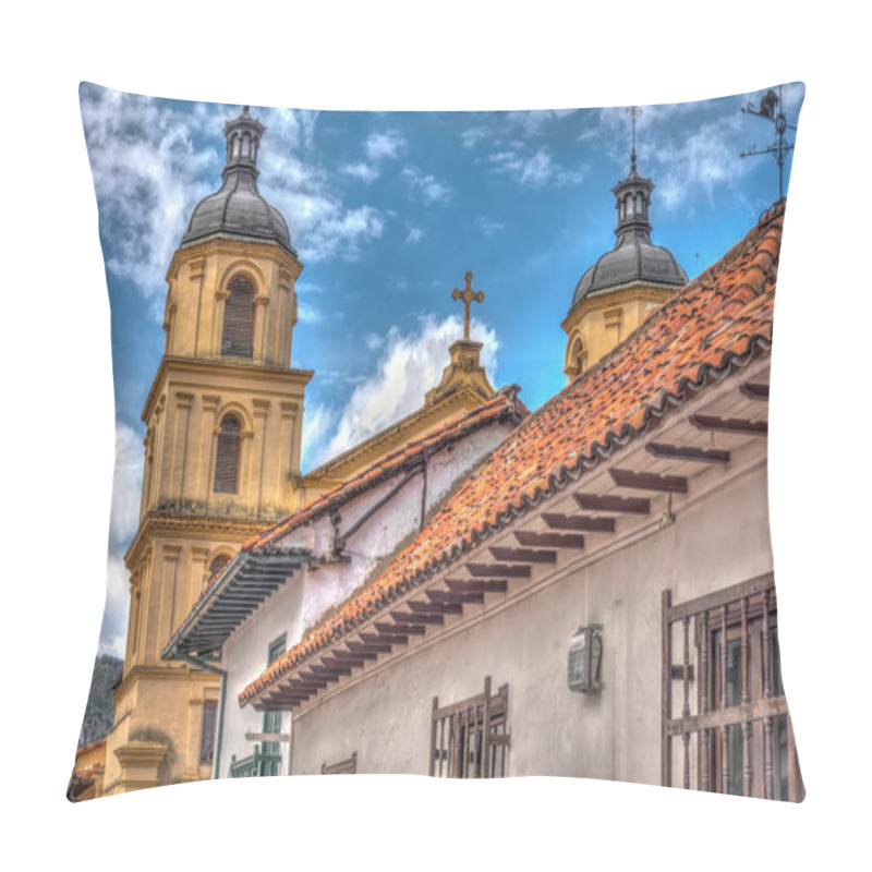 Personality  Bogota, Colombia - April 2019 : Historical Center In Cloudy Weather Pillow Covers