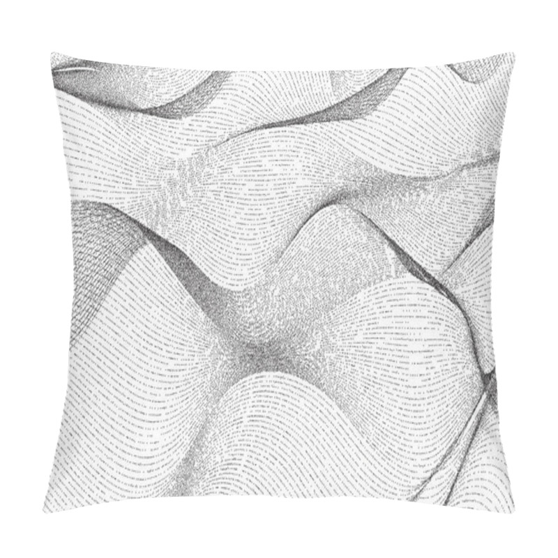 Personality  Waves Dot Texture Background. Halftone Wave Pattern, Half Tone Gradient, Dotted Design, Print With Gradients Dots Vector Illustration Pillow Covers