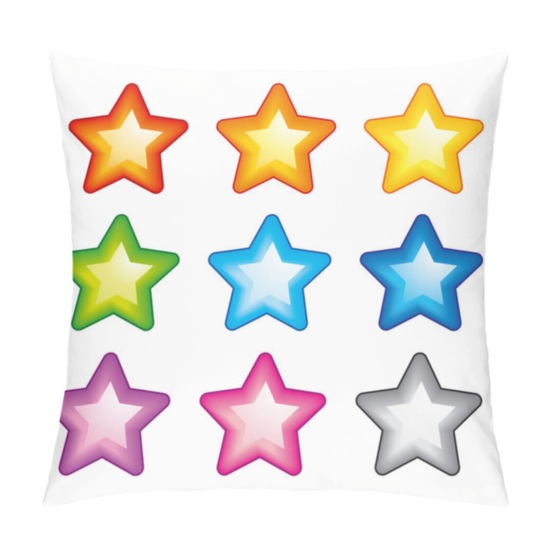 Personality  Vector Rainbow Stars Pillow Covers