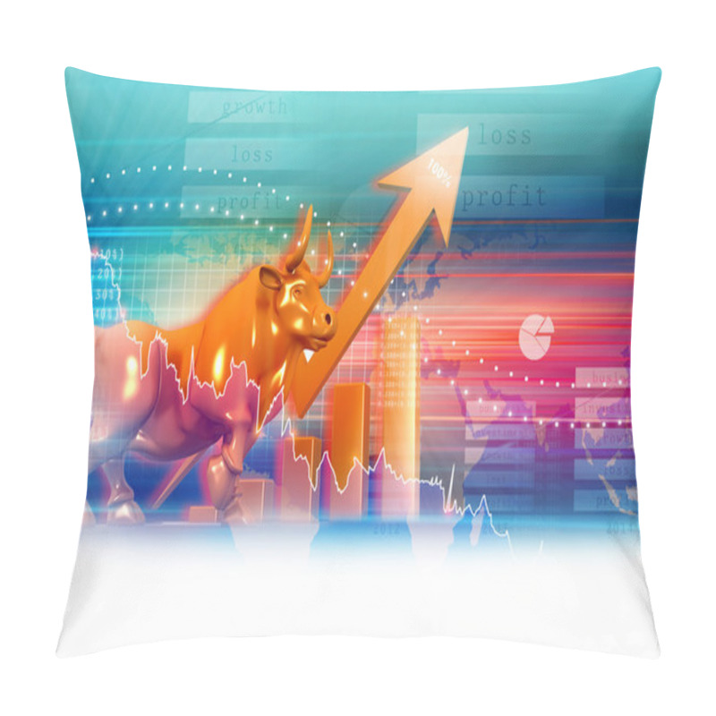 Personality  Stock Market Graph Pillow Covers