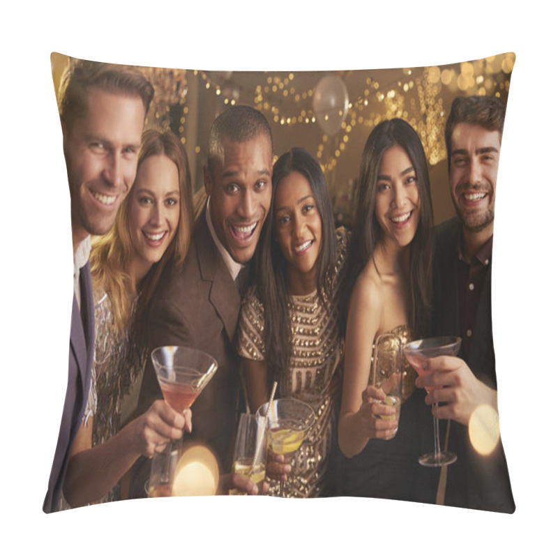 Personality  Portrait Of Friends With Drinks Pillow Covers