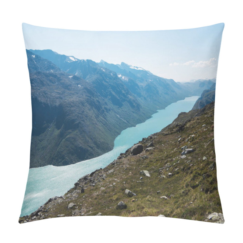 Personality  Scenery Landscape With Gjende Lake, Besseggen Ridge, Jotunheimen National Park, Norway Pillow Covers