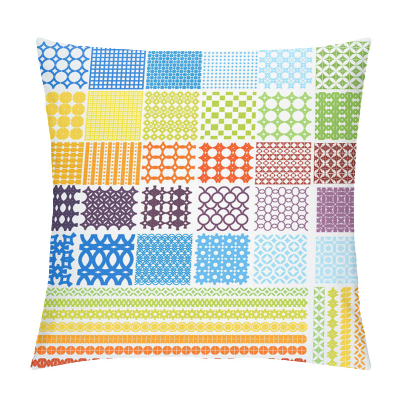 Personality  Set Of Geometric Seamless Patterns. Pillow Covers