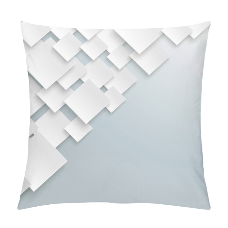 Personality  Vector Illustration Of White Paper Rhombuses On Gray Background Pillow Covers