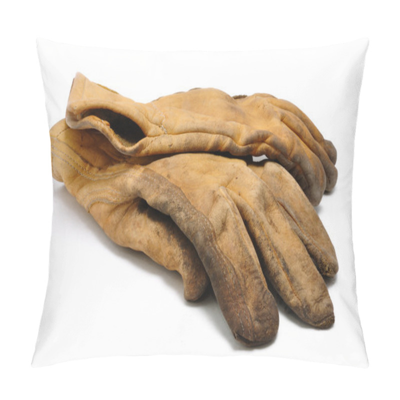 Personality  Old Dirty Leather Work Gloves Pillow Covers