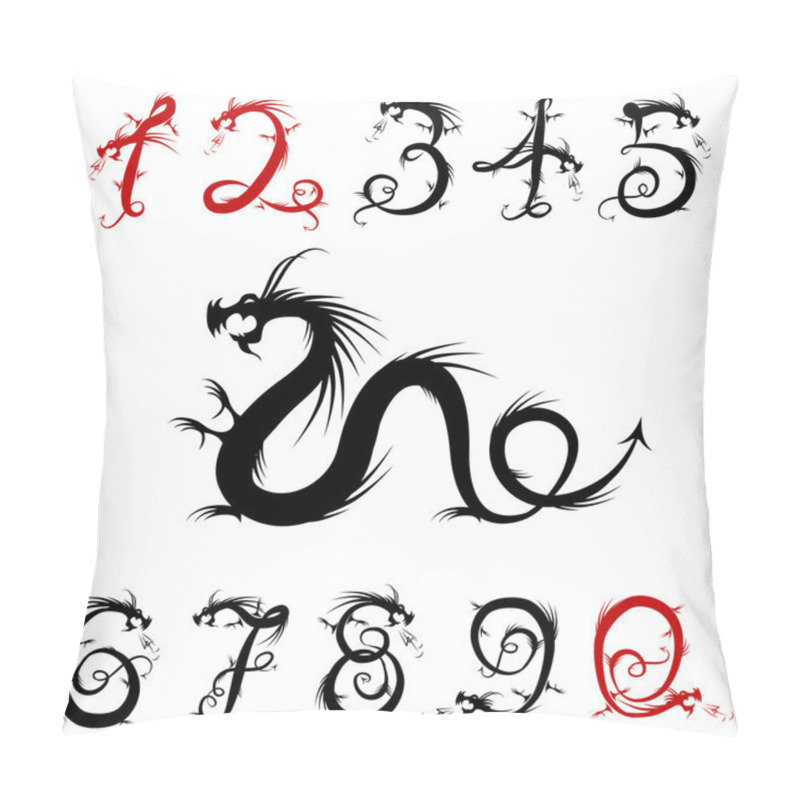 Personality  Numbers Made From Dragons For Your Design Pillow Covers