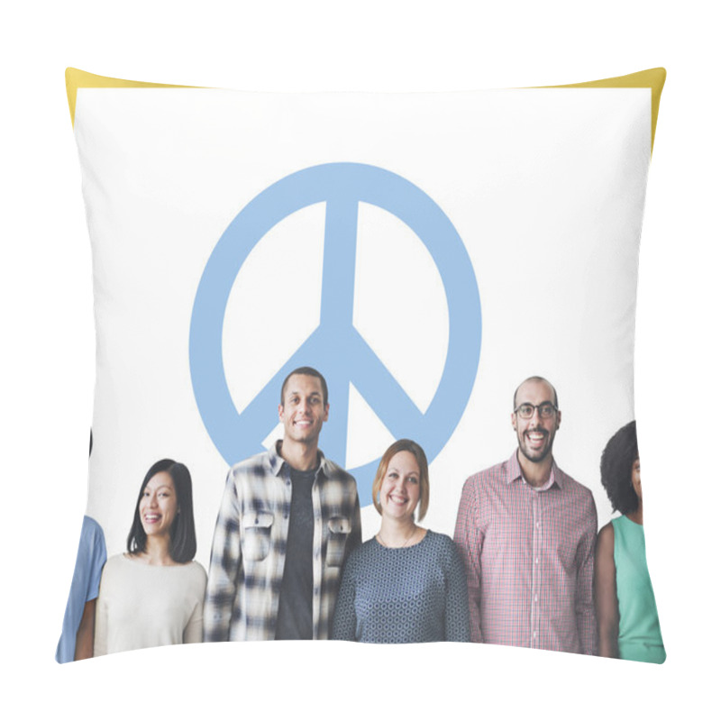 Personality  Diversity People With Peace Symbol Pillow Covers