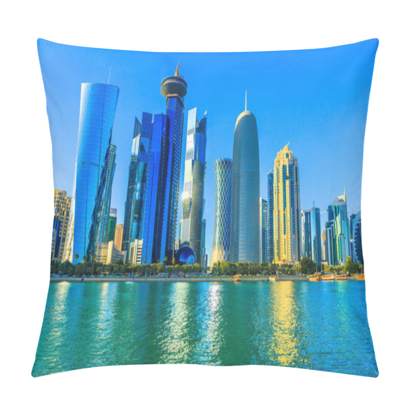 Personality  Doha West Bay Skyline Pillow Covers