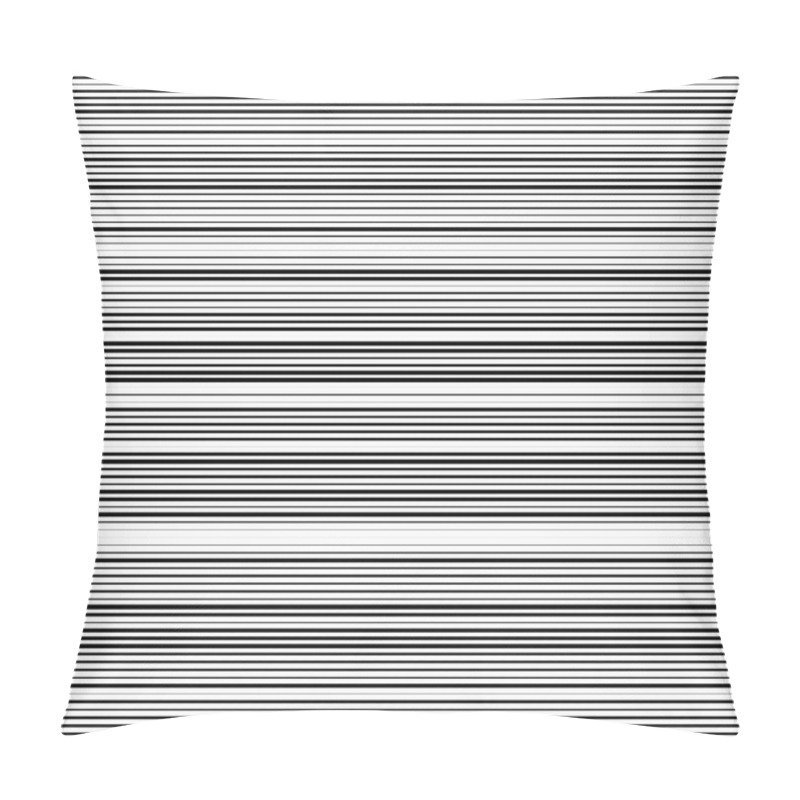 Personality  Horizontal Black Stripes On White Background Pillow Covers