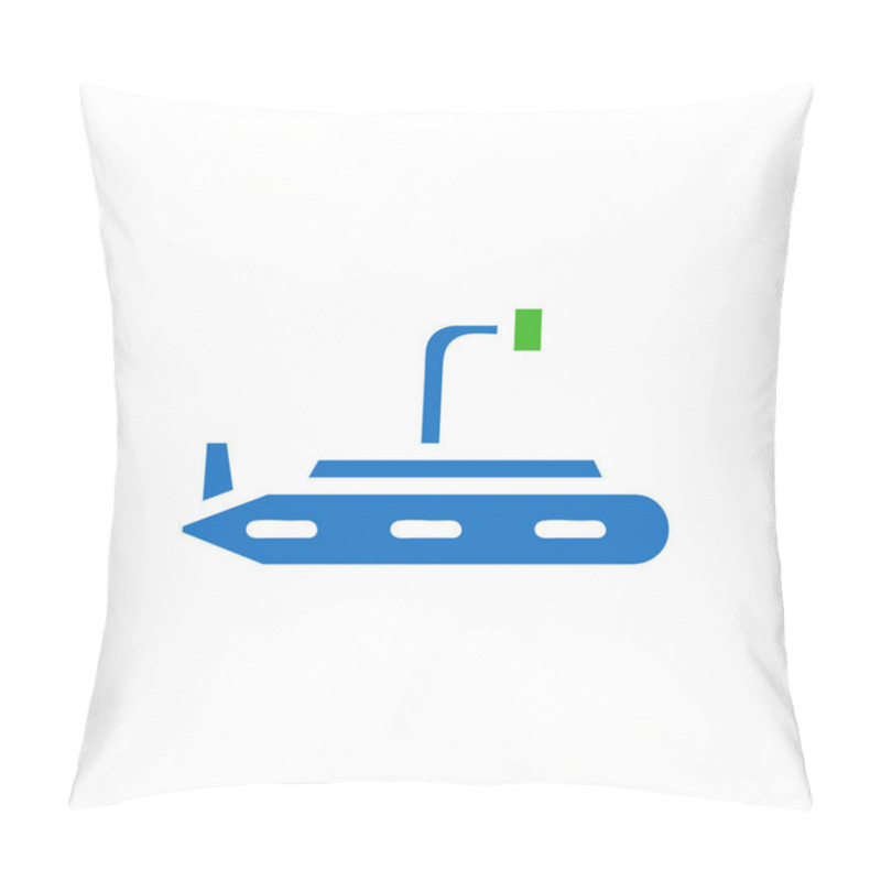 Personality  Submarine Icon, Underwater Vehicle, Modern Design Pillow Covers