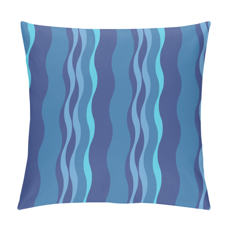 Personality  Serene Blue Wavy Stripes Pattern. Perfect For Website Backgrounds, Textile Designs, Or Any Project Needing A Calming, Modern Aesthetic. Pillow Covers