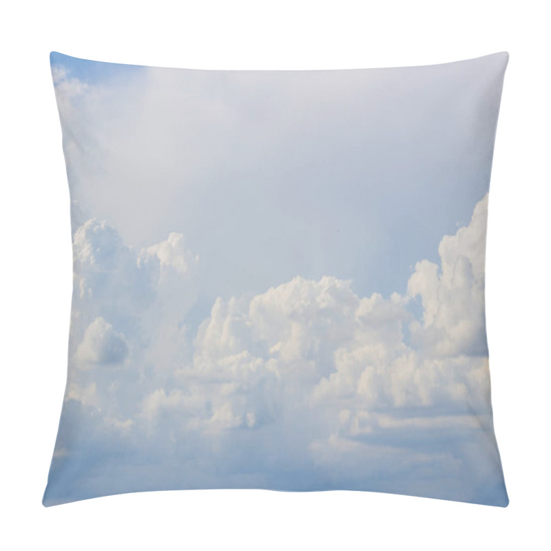 Personality  Puffy Clouds Sky Background, Natural Aerial View Pillow Covers