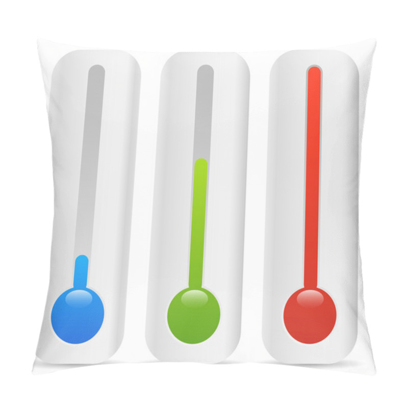 Personality  Rising Thermometer, Thermograph Set. Pillow Covers