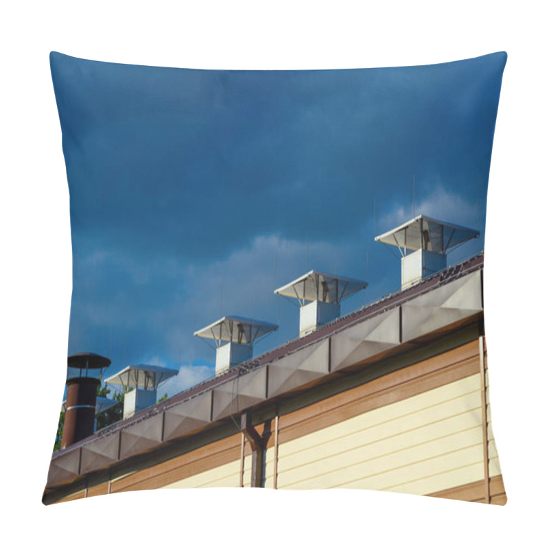 Personality  Roof Of The Building And Ventilation Pipes Pillow Covers