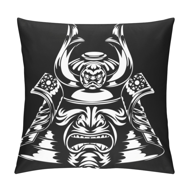 Personality  Samurai Mask And Helmet Pillow Covers