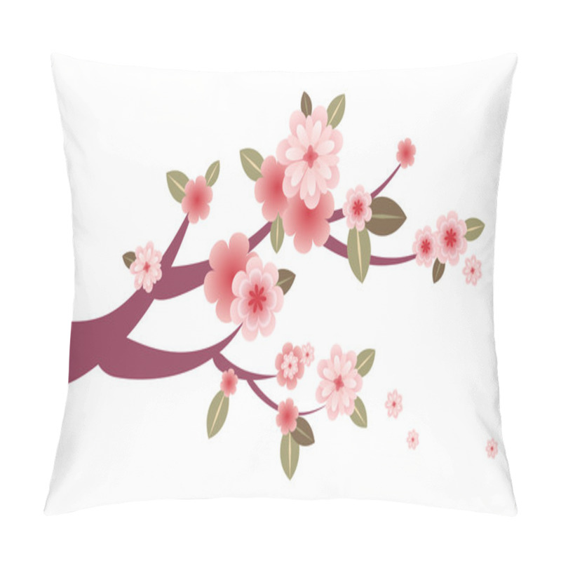 Personality  Tree Branch With Flowers Pillow Covers