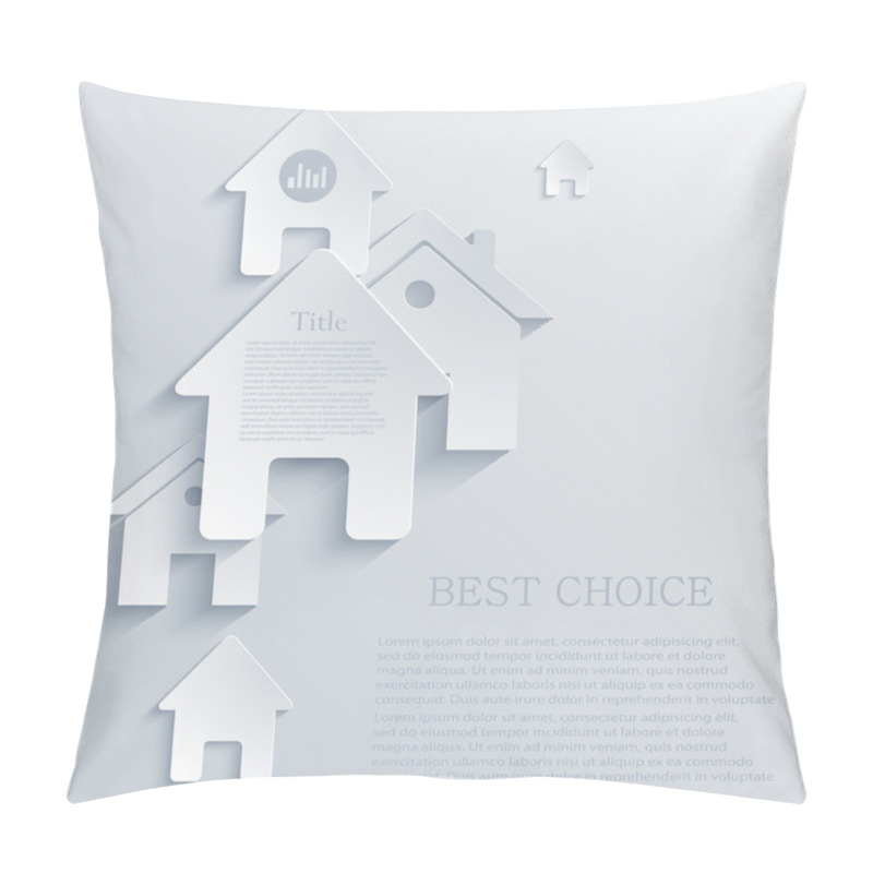 Personality  Vector Real Estate Icon Background. Eps10 Pillow Covers