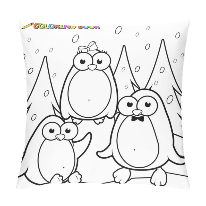 Personality  Snowy Landscape With Penguins On Ice Pillow Covers