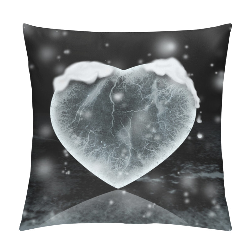 Personality  Ice Heart Illustration Pillow Covers