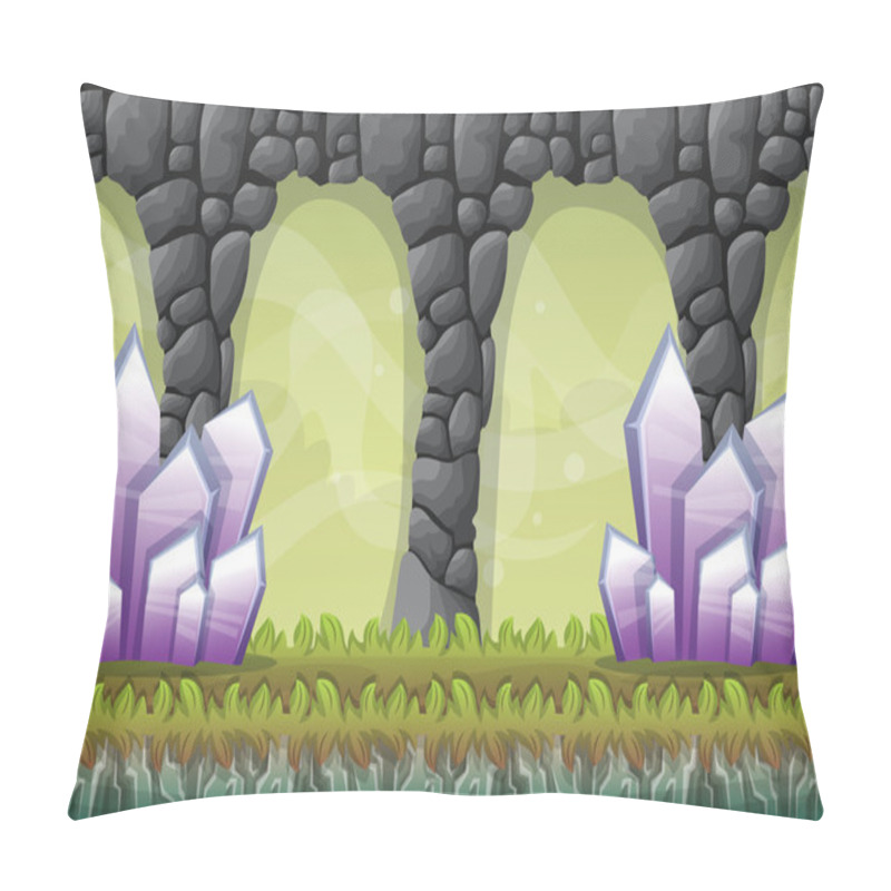 Personality  Cartoon Vector Cave With Separated Layers For Game And Animation Pillow Covers