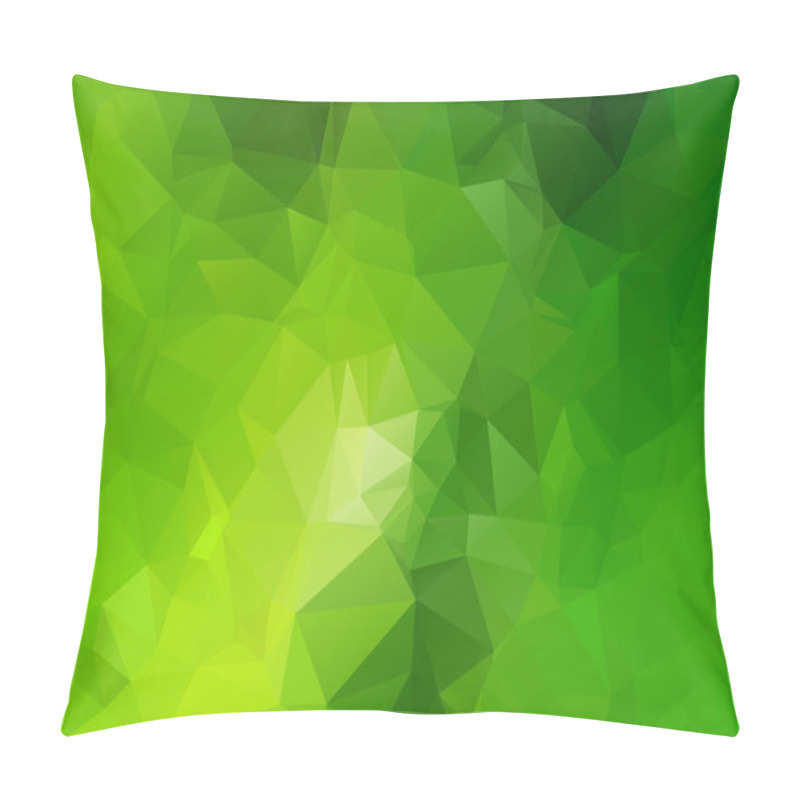 Personality  Green Polygonal Mosaic Background, Creative Design Templates Pillow Covers