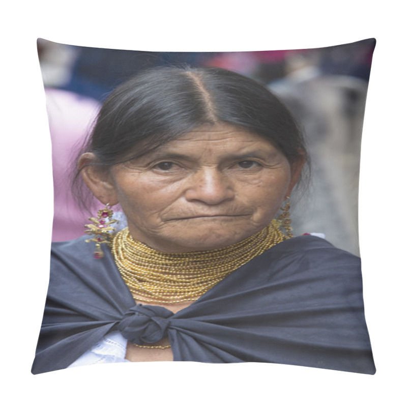 Personality  Woman From The Mestizo Ethnic Group In Otavalo, Ecuador Pillow Covers