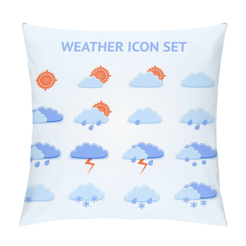 Personality  Vector Set Of Weather Icons. Pillow Covers