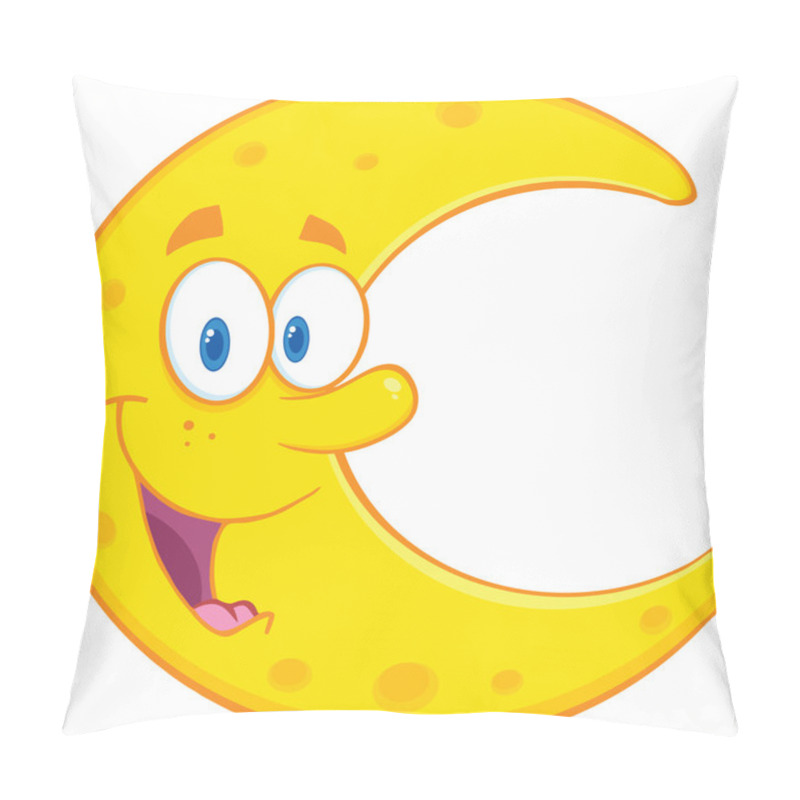 Personality  Smiling Moon Cartoon Mascot Character Pillow Covers