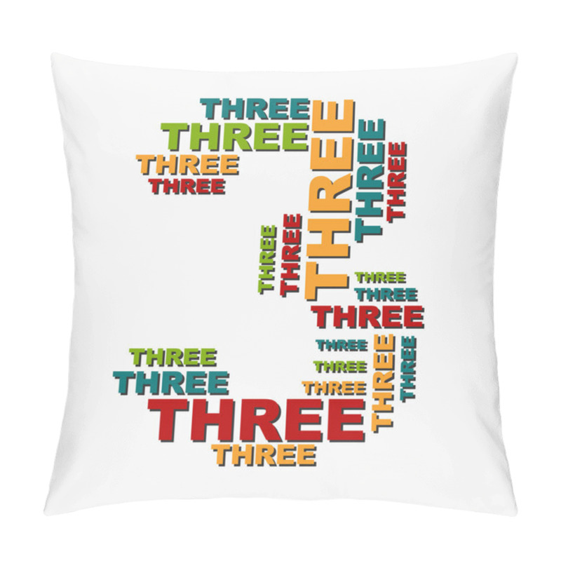 Personality  Three Digit Number Consisting Of Words Of Different Sizes Of Mul Pillow Covers