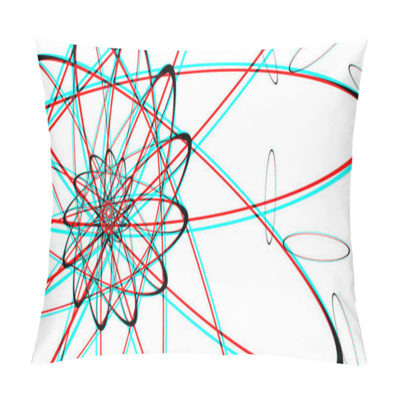 Personality  Geometric Quantum Trajectory Background Texture. Physics Backdrop. Pillow Covers