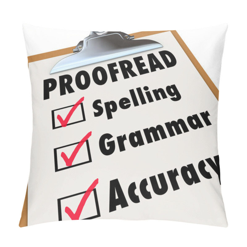 Personality  Proofread Checklist And Checked Boxes Pillow Covers