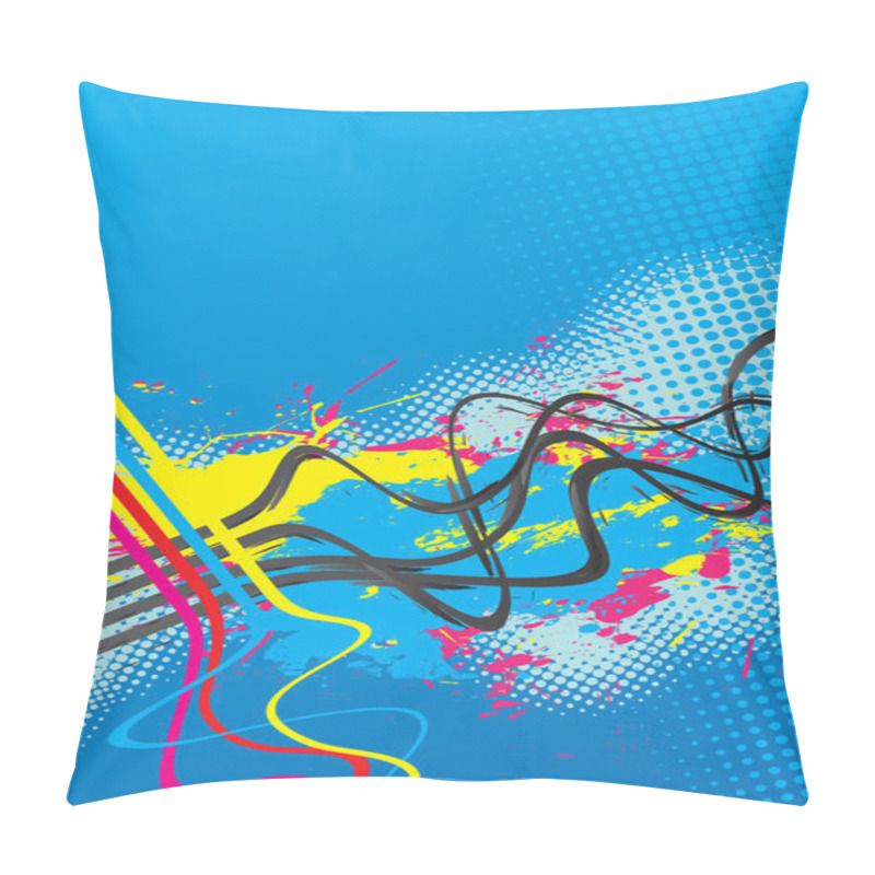 Personality  Squiggle Lines Splatter Vector Pillow Covers