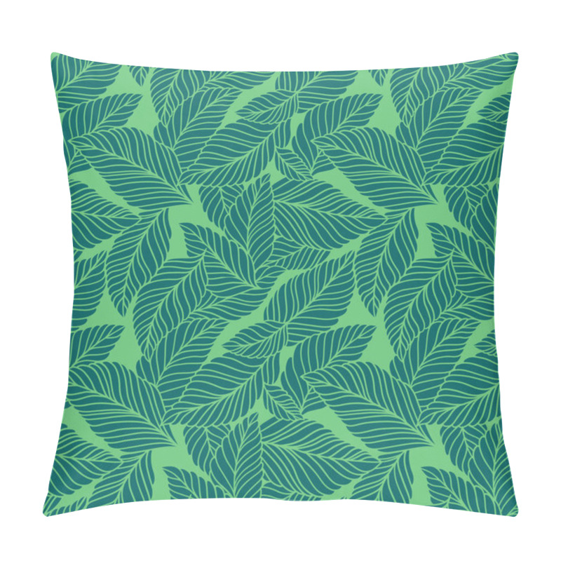 Personality  Elegant Seamless Pattern With Delicate Leaves. Vector Hand Drawn Floral Background For Fabric , Wallpaper, Print, Cover, Banner And Invitation. Pillow Covers