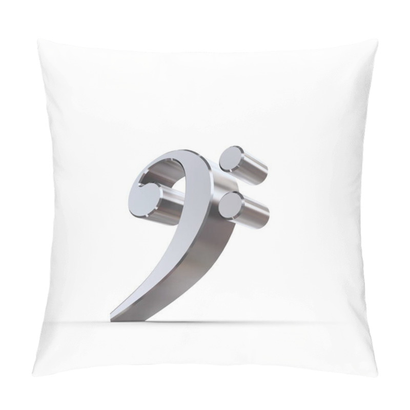 Personality  Shiny Metal Bass Clef Pillow Covers